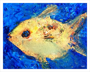 GROOVY FISH ☼ Spirited Life Painting Animal Kingdom {Art Print} 8x10 fish painting by Virginia artist Dawn Richerson 11x14