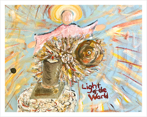 Light of the World faith painting Christian art Dawn Richerson 11x14