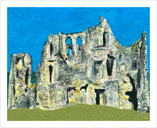 Load image into Gallery viewer, Old Wardour Castle pastel sketch English castle 11x14
