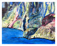 Load image into Gallery viewer, Steeped in Story Slieve League Painting - Soul of Ireland painting by Dawn Richerson 11x14
