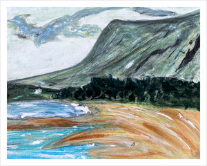 THE FIXED MOUNTAIN & ALL THAT MOVES ☼ Soul of Ireland Painting Ben Bulben County Sligo Dawn Richerson Art 11x14