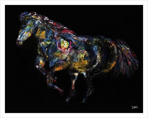 AS WITH A VOICE OF THUNDER ☼ Spirited Life Kentucky Horse Painting {Art Print} by Virginia artist Dawn Richerson 11x14