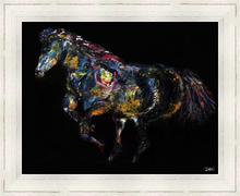 Load image into Gallery viewer, AS WITH A VOICE OF THUNDER ☼ Spirited Life Kentucky Horse Painting {Art Print} by Virginia artist Dawn Richerson 11x14 framed

