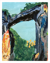 Load image into Gallery viewer, Virginia Natural Bridge Painting - Blue Ridge Parkway painting - Dawn Richerson -Soul of Place 11x14
