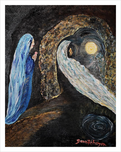 PRESENCE TO PASSAGE ☼ Faithscapes Magdalen Painting {Art Print} - Light of the World Cave Faith Painting by Artist Dawn Richerson 11x14