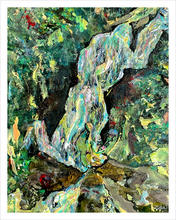 Load image into Gallery viewer, The Fall That Spring - Blue Ride Parkway waterfall painting by Virginia artist Dawn Richerson  11x14
