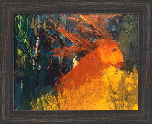 GENTLE GUARDIAN ☼ Soul of France & Magdalen Deer Painting {Art Print} by Virginia artist Dawn Richerson  11x14 framed