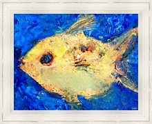 Load image into Gallery viewer, GROOVY FISH ☼ Spirited Life Painting Animal Kingdom {Art Print} 8x10 fish painting by Virginia artist Dawn Richerson 11x14 framed
