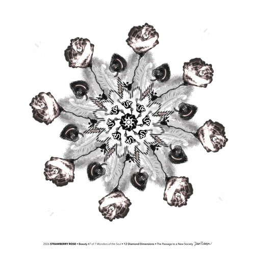#12 Strawberry Rose ☼ Diamond Dimensions SEA Series {Art Print} Design Print New Dawn Studios 8x8 Unframed 