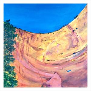 ECHO AMPHITHEATER ☼ Heart of America New Mexico Painting {Art Print} by Virginia artist Dawn Richerson 12x12