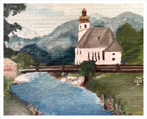 BAVARIAN CHURCH ☼ Soul of Germany Painting 16x20