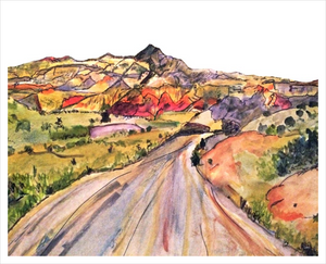 LEAVING GHOST RANCH ☼ Spirit of the Southwest NM Watercolor {Art Print}