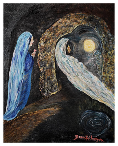 PRESENCE TO PASSAGE ☼ Faithscapes Magdalen Painting {Art Print} - Light of the World Cave Faith Painting by Artist Dawn Richerson 16x20 