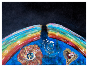 BROKEN RAINBOW ☼ Dreams for a New World {Art Print} Dawn Richerson new earth painting 18x24