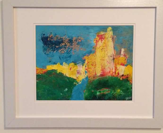 CASTLE ON A HILL ☼ Soul of England Painting {Original} soul of place UK castle painting Dawn Richerson