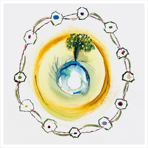 Sacred Story - tree - sacred space painting - sacred self - inner strength - inner sanctuary 20x20