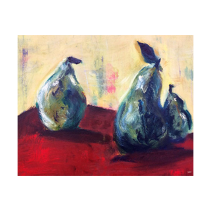 FORESHADOWING {3 Pears & the Truth} ☼ It's Still Life! Painting {Art Print}