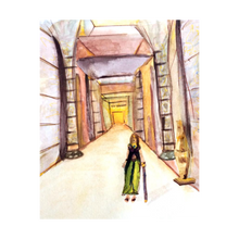Load image into Gallery viewer, HOLLOWED IN THE HALLOWED HALLS ☼ Magdalen Watercolor {Art Print}
