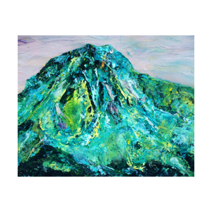 ORATORY OF THE ANGELS ☼ Soul of Ireland Painting {Art Print} Mount Errigal painting by Virginia artist Dawn Richerson 4x5