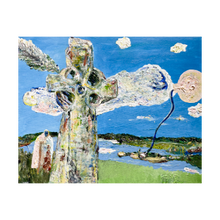 Load image into Gallery viewer, THAT YOU MIGHT HAVE LIFE ☼ Soul of Ireland Painting 4x5 Clonmacnoise painting County Offaly art Dawn Richerson
