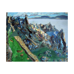 STAIRWAY TO SURRENDER ☼ Soul of Ireland Painting {Art Print} Skellig Michael painting Irish monastic site County Kerry painting by Virginia artist Dawn Richerson 4x5