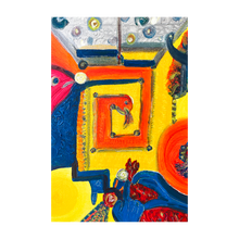 Load image into Gallery viewer, Serpent King painting symbolic Spirited Life animal painting transformation 4x6
