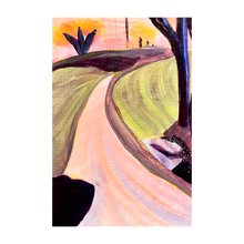 Load image into Gallery viewer, THE LIGHT OF LIBERTY: Where Angels Fear to Tread Falling Creek Park painting Bedford Virginia painting Dawn Richerson 4x6
