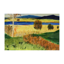 Load image into Gallery viewer, Lough Gara Fields of Gold County Sligo painting Soul of Ireland collection Dawn Richerson 4x5
