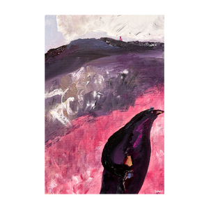 PEACEFUL PURSUITS: Of Life & Liberty ☼ Give Me Liberty! {Art Print} 4x6 penguin pink purple