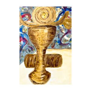 In Remembrance faith painting communion Dawn Richerson 4x6