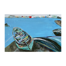 Load image into Gallery viewer, The Green Boat - Galway Bay Painting - Ireland painting by Dawn Richerson 4x6
