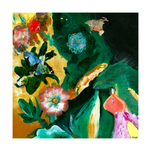 FLOWERS TO REMEMBER YOU BY ☼ Heart of America Virginia / Parkway Perspectives {Art Print} Nature Painting of the Blue Ridge Parkway by Virginia artist Dawn Richerson 5x5
