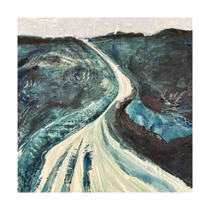 Lonely Highway - County Donegal Ireland Painting by Dawn Richerson 5x5