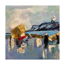 Load image into Gallery viewer, Silver Serene Sligo Bay Painting - Dawn Richerson Soul of Ireland painting Wild Atlantic Way 5x5
