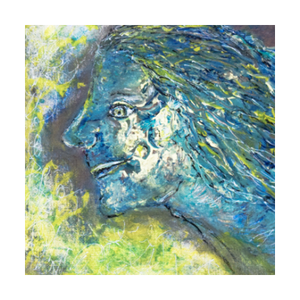 Leading Edge painting archangel Michael spiritual painting Dawn Richerson 5x5