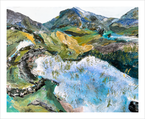 Buffalo Spirit - Dingle Peninsula lake painting - Ireland painting by Dawn Richerson 8x10