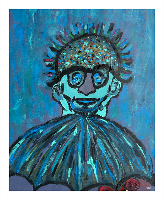 Eccentric Man painting Dawn Richerson 8x10