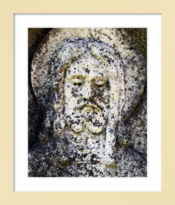 Age to Age - Jesus Stone Cemetery Sculpture Photograph Dawn Richerson 8x10 framed  Ireland cemetery photo Jesus Christ