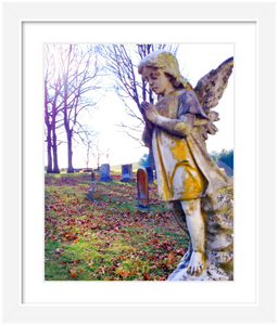 GUARDIAN OF GRACE ☼ Faithscapes {Photo Print} 8x10 framed cemetary angel photo 