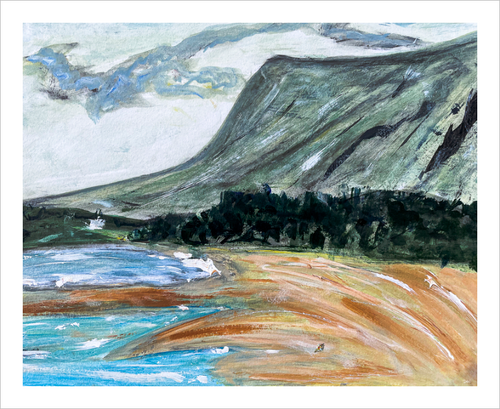 THE FIXED MOUNTAIN & ALL THAT MOVES ☼ Soul of Ireland Painting Ben Bulben County Sligo Dawn Richerson Art 8x10