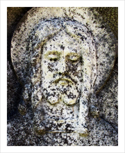 Load image into Gallery viewer, Age to Age - Jesus Stone Cemetery Sculpture Photograph Dawn Richerson 8x10 Ireland cemetery photo Jesus Christ
