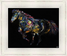 Load image into Gallery viewer, AS WITH A VOICE OF THUNDER ☼ Spirited Life Kentucky Horse Painting {Art Print} by Virginia artist Dawn Richerson 8x10 framed
