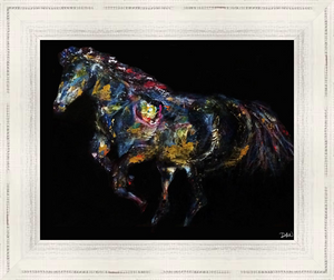 AS WITH A VOICE OF THUNDER ☼ Spirited Life Kentucky Horse Painting {Art Print} by Virginia artist Dawn Richerson 8x10 framed