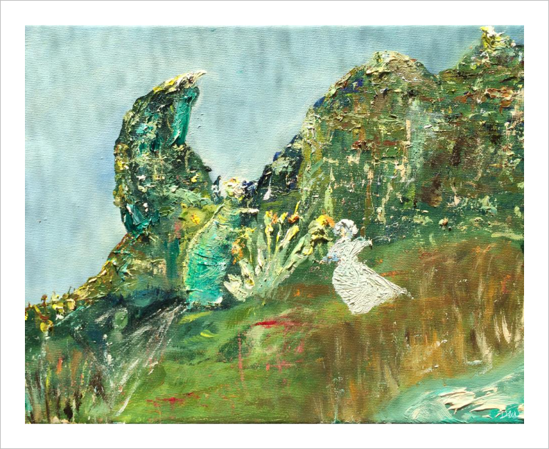 ECSTATIC ☼ Soul of Ireland Painting {Art Print} Mystical experience at Eagle's Rock in County Leitrim, Ireland wedding painting by Virginia artist Dawn Richerson 8x10