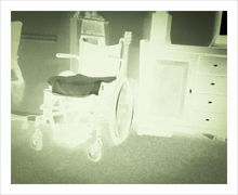 Load image into Gallery viewer, His Chair - Dimensions of Reality photos - The Otherworld - wheelchair ghostly photo - disability - Dawn Richerson 8x10
