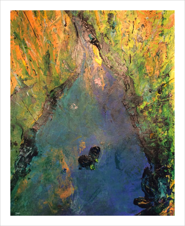 In Her River - Magdalen Series - Dawn Richerson painting 8x10