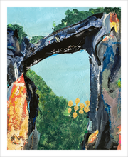 Load image into Gallery viewer, Virginia Natural Bridge Painting - Blue Ridge Parkway painting - Dawn Richerson -Soul of Place 8x10
