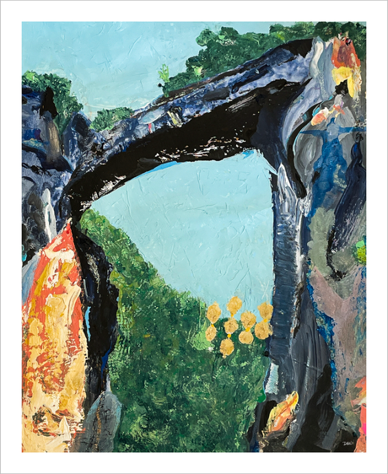 Virginia Natural Bridge Painting - Blue Ridge Parkway painting - Dawn Richerson -Soul of Place 8x10