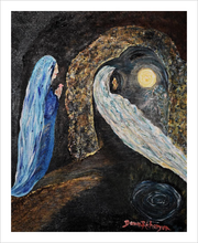 Load image into Gallery viewer, PRESENCE TO PASSAGE ☼ Faithscapes Magdalen Painting {Art Print} - Light of the World Cave Faith Painting by Artist Dawn Richerson 8x10
