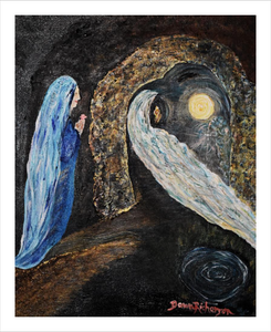 PRESENCE TO PASSAGE ☼ Faithscapes Magdalen Painting {Art Print} - Light of the World Cave Faith Painting by Artist Dawn Richerson 8x10